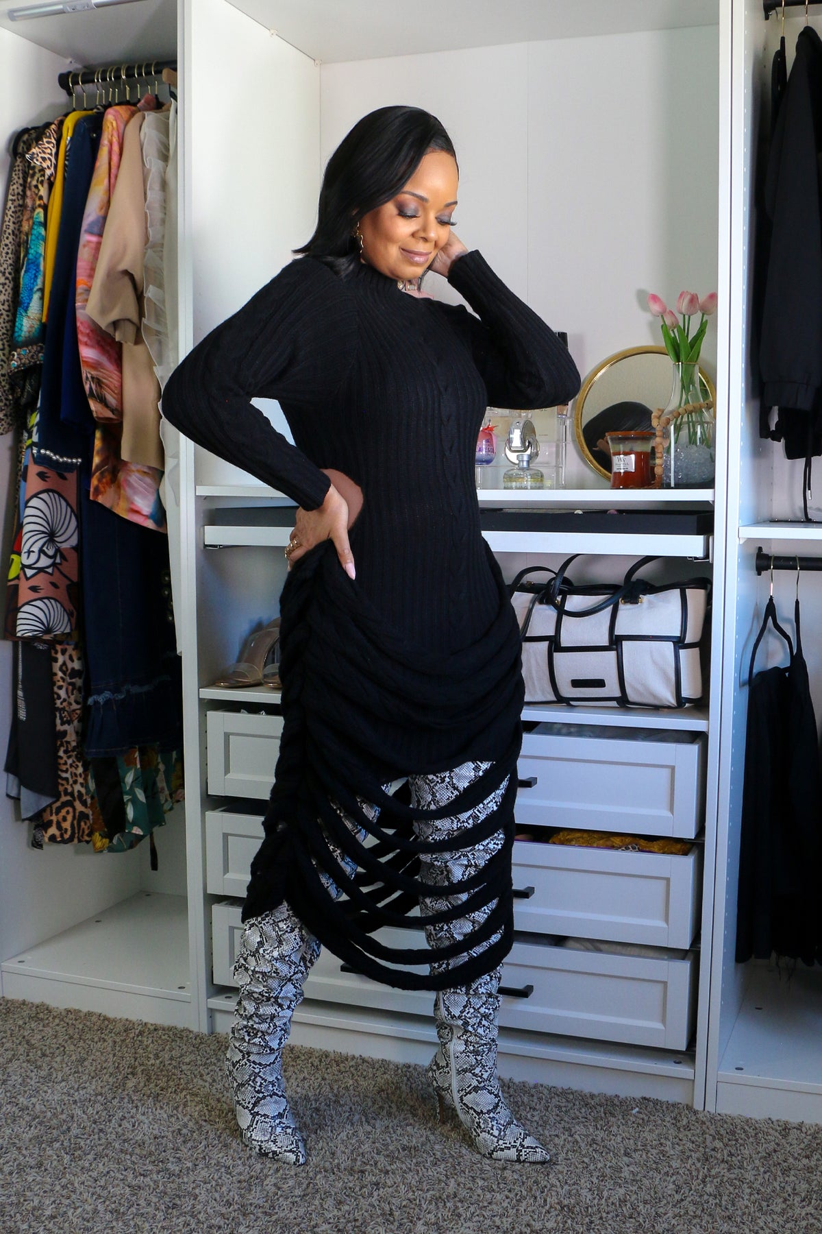 Made You Look Sweater Dress